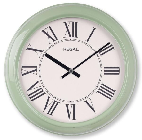 Regal 4290 HWR Özel Seri Metal Kasa Akar Sessiz Saniyeli Duvar Saati