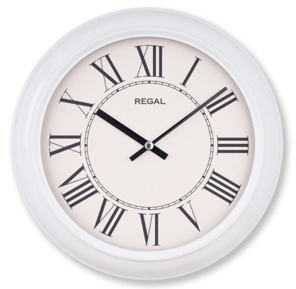 Regal 4290 WWR Özel Seri Metal Kasa Akar Sessiz Saniyeli Duvar Saati