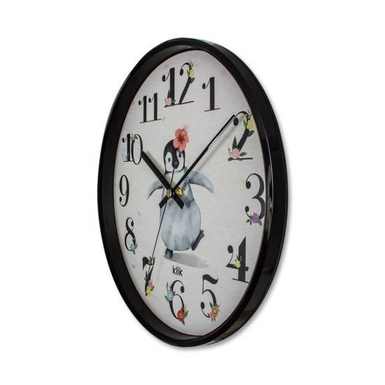 Klik Slim Penguen Çocuk Odası Duvar Saati