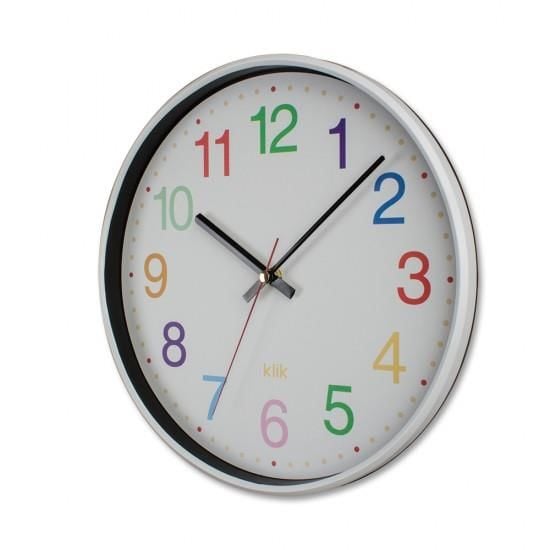 Klik Slim Renkli Rakamlı Çocuk Odası Duvar Saati