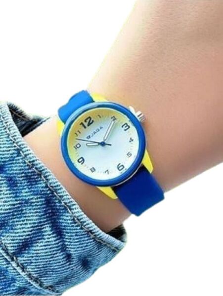 Jaga JL AQ1247-4EKE-D2B 64511 7-12 Yaş Sarı Lacivert Renkli Silikon Çocuk Kol Saati