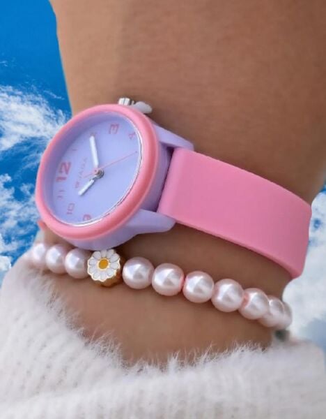 Jaga JL AQ1247-4GJG-D7 640511 7-12 Yaş Pembe Mavi Renkli Silikon Çocuk Kol Saati