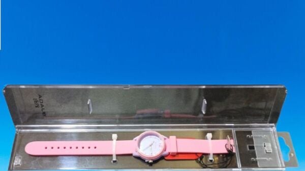 Jaga JL AQ1247-4GJG-D7 640511 7-12 Yaş Pembe Mavi Renkli Silikon Çocuk Kol Saati
