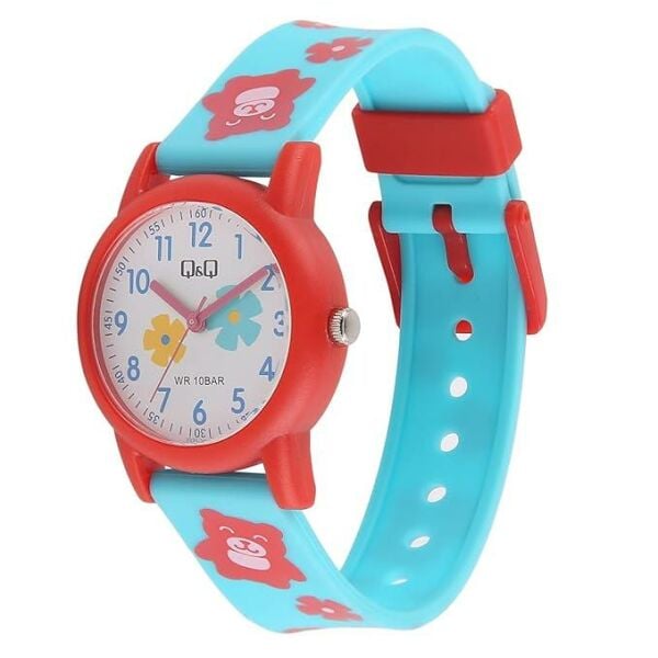 Q&Q V23A-003VY Çiçek Ayıcık Desenli Çocuk Kol Saati