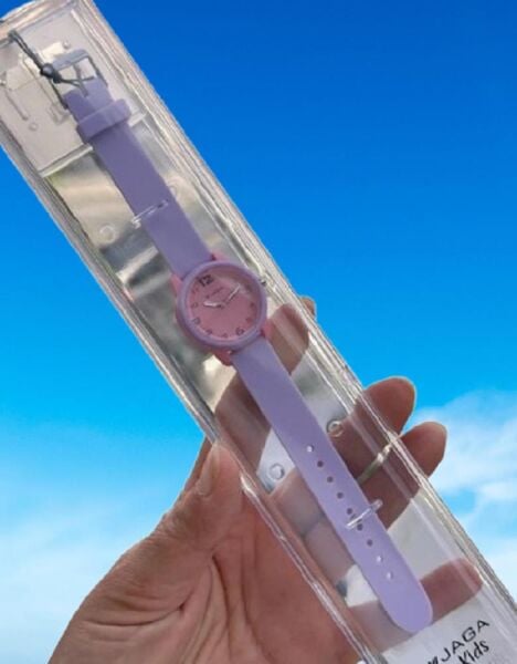 Jaga JL AQ1247-4JGJ-D3 640511 7-12 Yaş Pembe Mor Renkli Silikon Çocuk Kol Saati