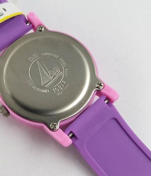 Q&Q V23A-007VY Sincap Desenli Silikon 10 Atm Su Geçirmez Çocuk Kol Saati