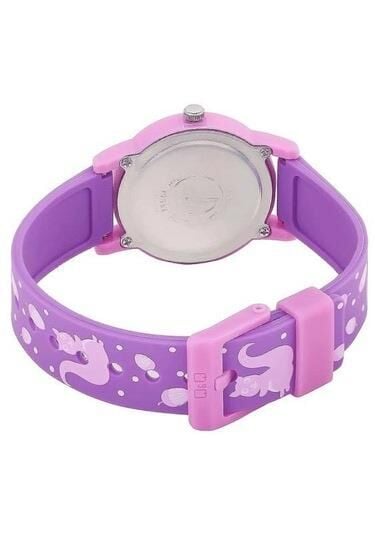 Q&Q V23A-007VY Sincap Desenli Silikon 10 Atm Su Geçirmez Çocuk Kol Saati