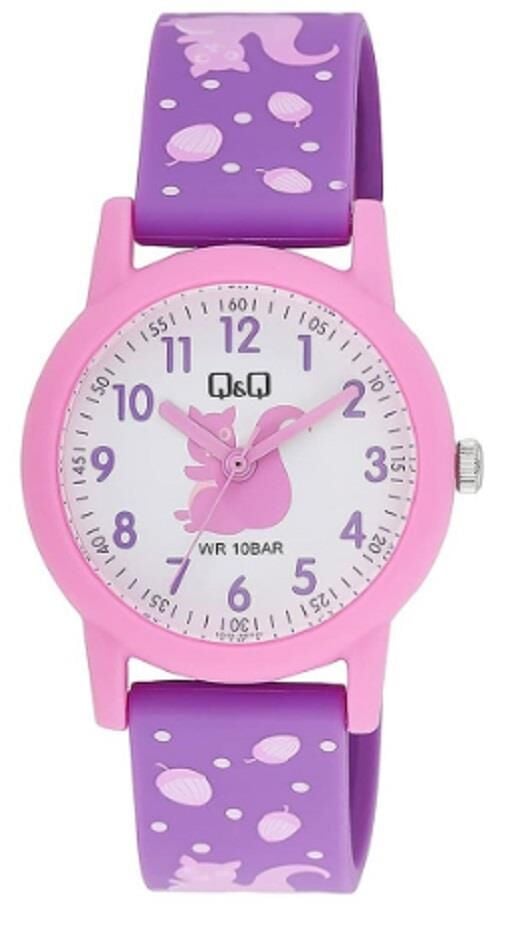 Q&Q V23A-007VY Sincap Desenli Silikon 10 Atm Su Geçirmez Çocuk Kol Saati