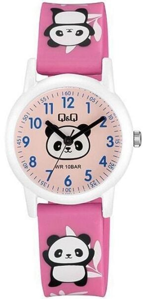 Q&Q V23A-006VY Panda Desenli Silikon 10 Atm Su Geçirmez Çocuk Kol Saati