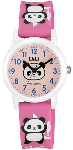 Q&Q V23A-006VY Panda Desenli Silikon 10 Atm Su Geçirmez Çocuk Kol Saati