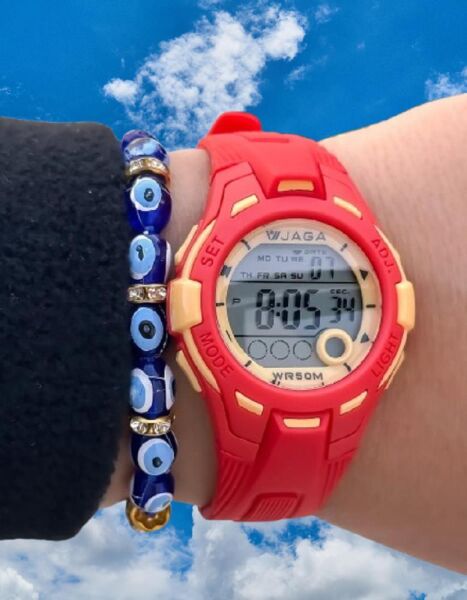 Jaga JL EM0998-0GGK-DS 640031 7-12 Yaş Alarm Kronometre Aydınlatmalı Çocuk Kol Saati