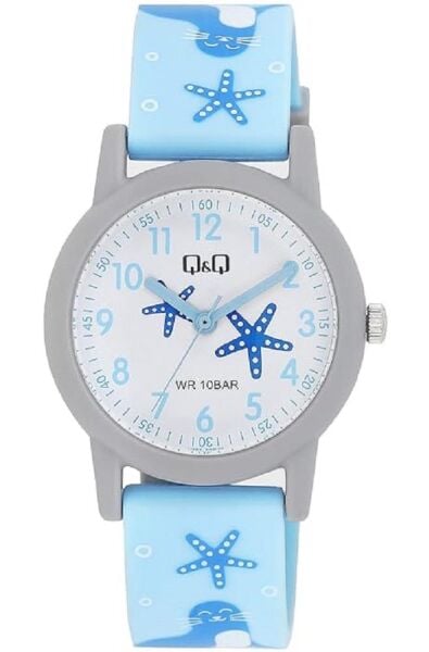 Q&Q V23A-002VY Fok Denizyıldızı Silikon 10 Atm Su Geçirmez Çocuk Kol Saati