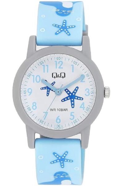 Q&Q V23A-002VY Fok Denizyıldızı Silikon 10 Atm Su Geçirmez Çocuk Kol Saati