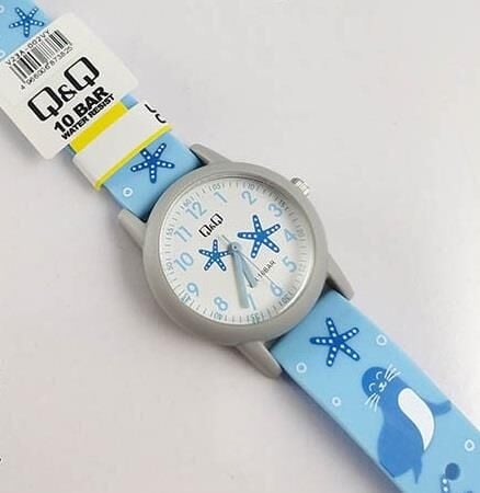 Q&Q V23A-002VY Fok Denizyıldızı Silikon 10 Atm Su Geçirmez Çocuk Kol Saati