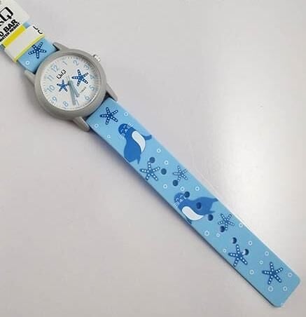 Q&Q V23A-002VY Fok Denizyıldızı Silikon 10 Atm Su Geçirmez Çocuk Kol Saati