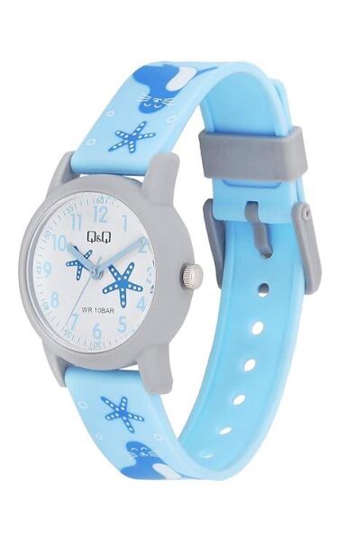 Q&Q V23A-002VY Fok Denizyıldızı Silikon 10 Atm Su Geçirmez Çocuk Kol Saati