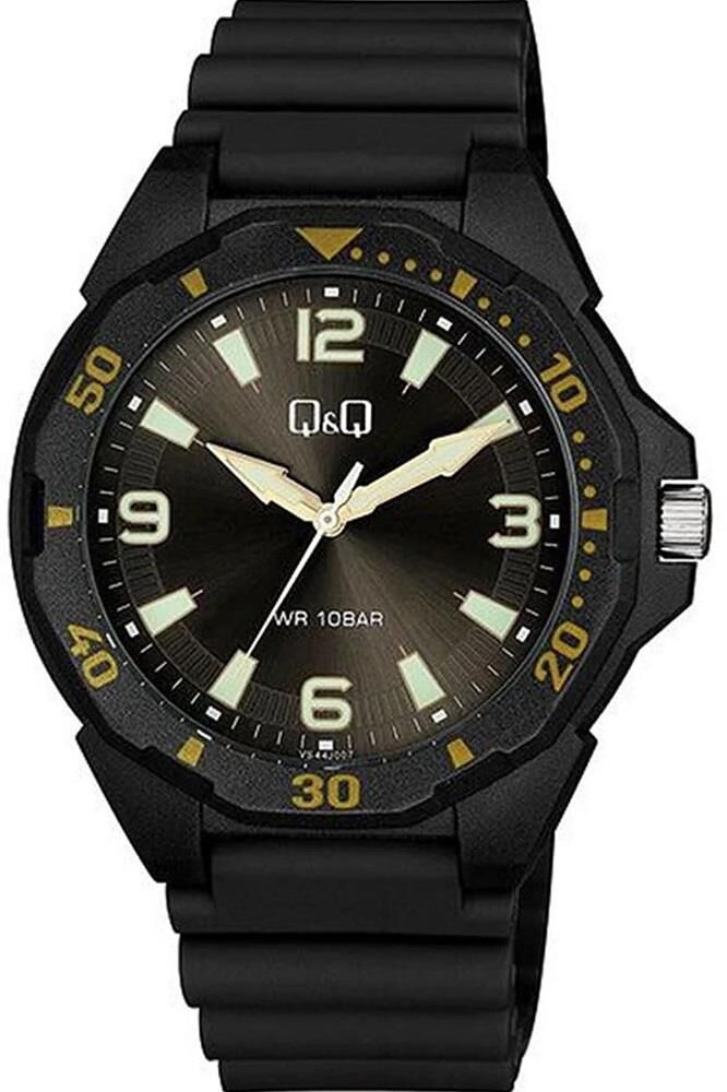 Q&Q VS44J007Y Fosforlu Silikon 10 Bar Su Geçirmez Genç Kol Saati