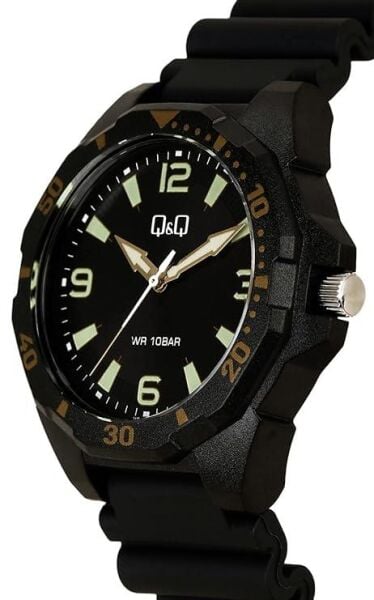 Q&Q VS44J007Y Fosforlu Silikon 10 Bar Su Geçirmez Genç Kol Saati