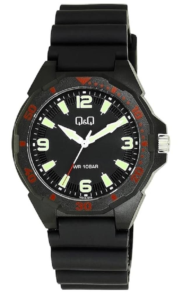Q&Q VS44J006Y Fosforlu Silikon 10 Bar Su Geçirmez Genç Kol Saati
