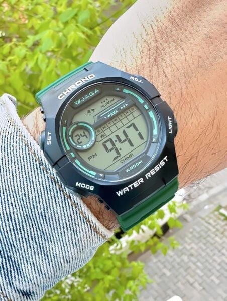 Jaga JL EM1250-0FAX 640041 Alarm Kronometre Aydınlatmalı Dijital Genç Kol Saati