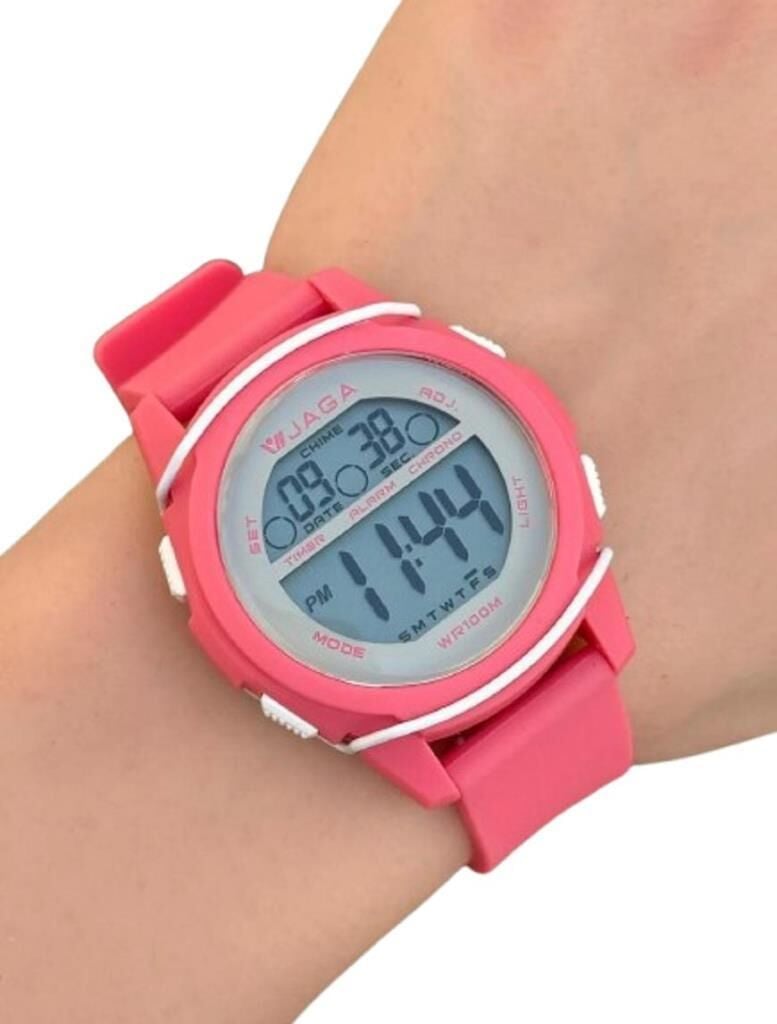 Jaga JL M1187A-4GGG 640041 7-12 Yaş Alarm Kronometre Aydınlatmalı Çocuk Kol Saati