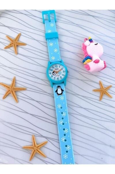 Q&Q V22A-006VY Penguen ve Kar tanesi Desenli Çocuk Kol Saati