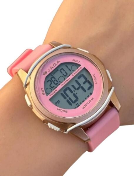 Jaga JL M1187A-4GLL 640041 7-12 Yaş Alarm Kronometre Aydınlatmalı Çocuk Kol Saati