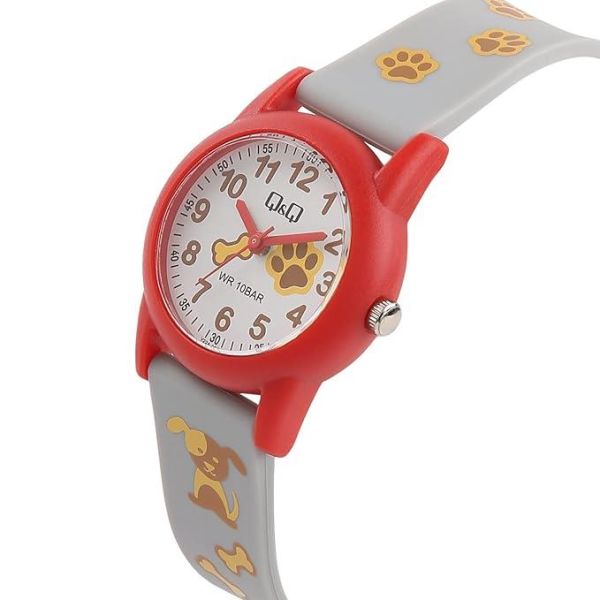 Q&Q V22A-005VY Köpek Pati Desenli Çocuk Kol Saati