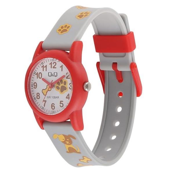 Q&Q V22A-005VY Köpek Pati Desenli Çocuk Kol Saati