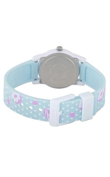 Q&Q V22A-002VY Kek Desenli Silikon 10 Atm Su Geçirmez Çocuk Kol Saati