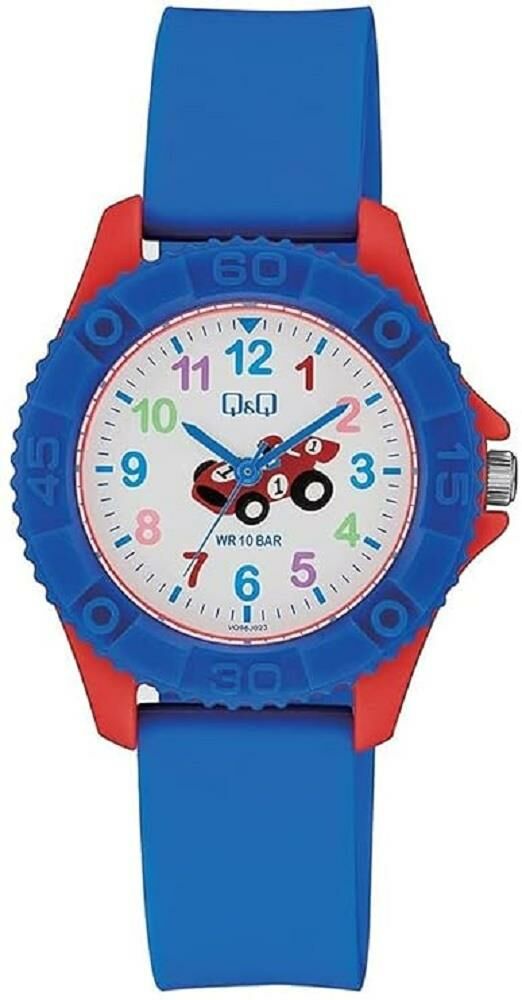 Q&Q VQ96J023Y Yarış Arabası Desenli Çocuk Kol Saati