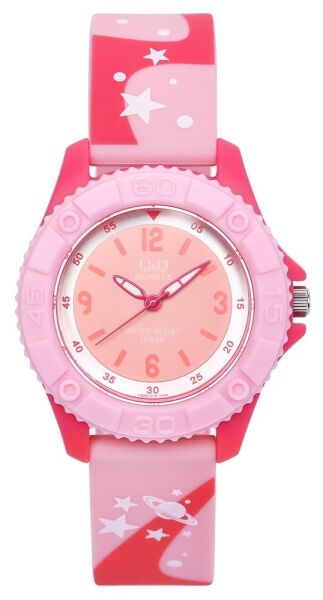 Q&Q VQ96J019Y Galaksi Desenli Silikon 10 Atm Su Geçirmez Çocuk Kol Saati