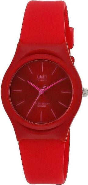 Q&Q VQ86J030Y Kırmızı Renkli Silikon 10 Atm Su Geçirmez Çocuk Kol Saati