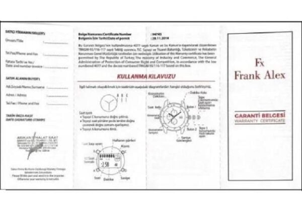 Frank Alex FA.12540H.06 Erkek Kol Saati