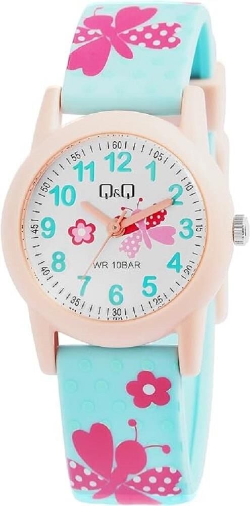 Q&Q VR99J015Y Kelebek Çiçek Desenli Çocuk Kol Saati