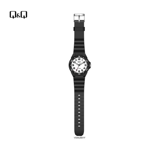 Q&Q VS44J001Y Siyah Renkli Silikon 10 Bar Su Geçirmez Genç Kol Saati