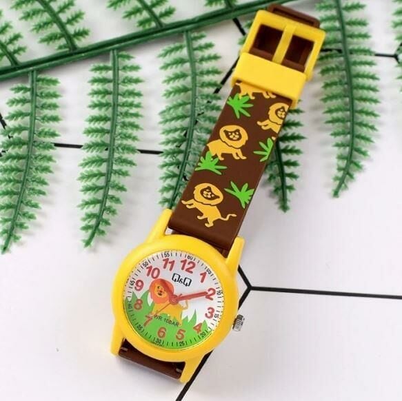 Q&Q V22A-019VY Aslan Desenli Çocuk Kol Saati