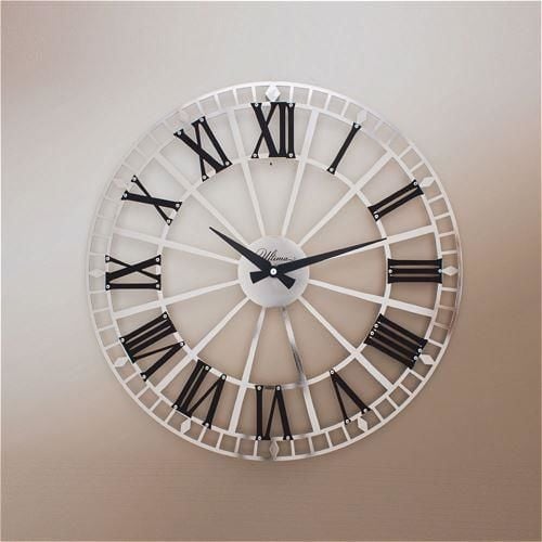 Regal Ultima 2685 S2B Ferforje Gümüş Renk Siyah Roma Rakam Duvar Saati