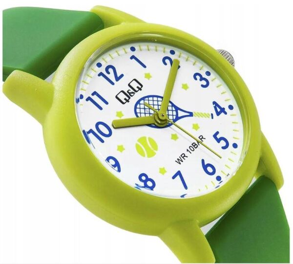 Q&Q V23A-016VY Tenis Desenli Silikon 10 Atm Su Geçirmez Çocuk Kol Saati