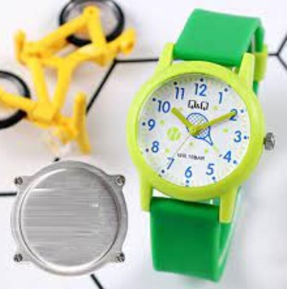 Q&Q V23A-016VY Tenis Desenli Silikon 10 Atm Su Geçirmez Çocuk Kol Saati