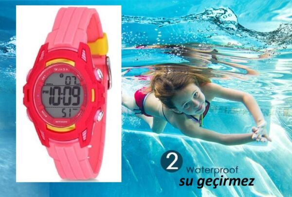 Jaga M1205-OGGG 7-12 Yaş Alarm Kronometre Aydınlatmalı Çocuk Kol Saati