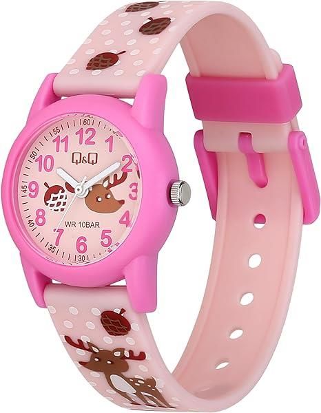Q&Q V22A-015VY Geyik Desenli Çocuk Kol Saati