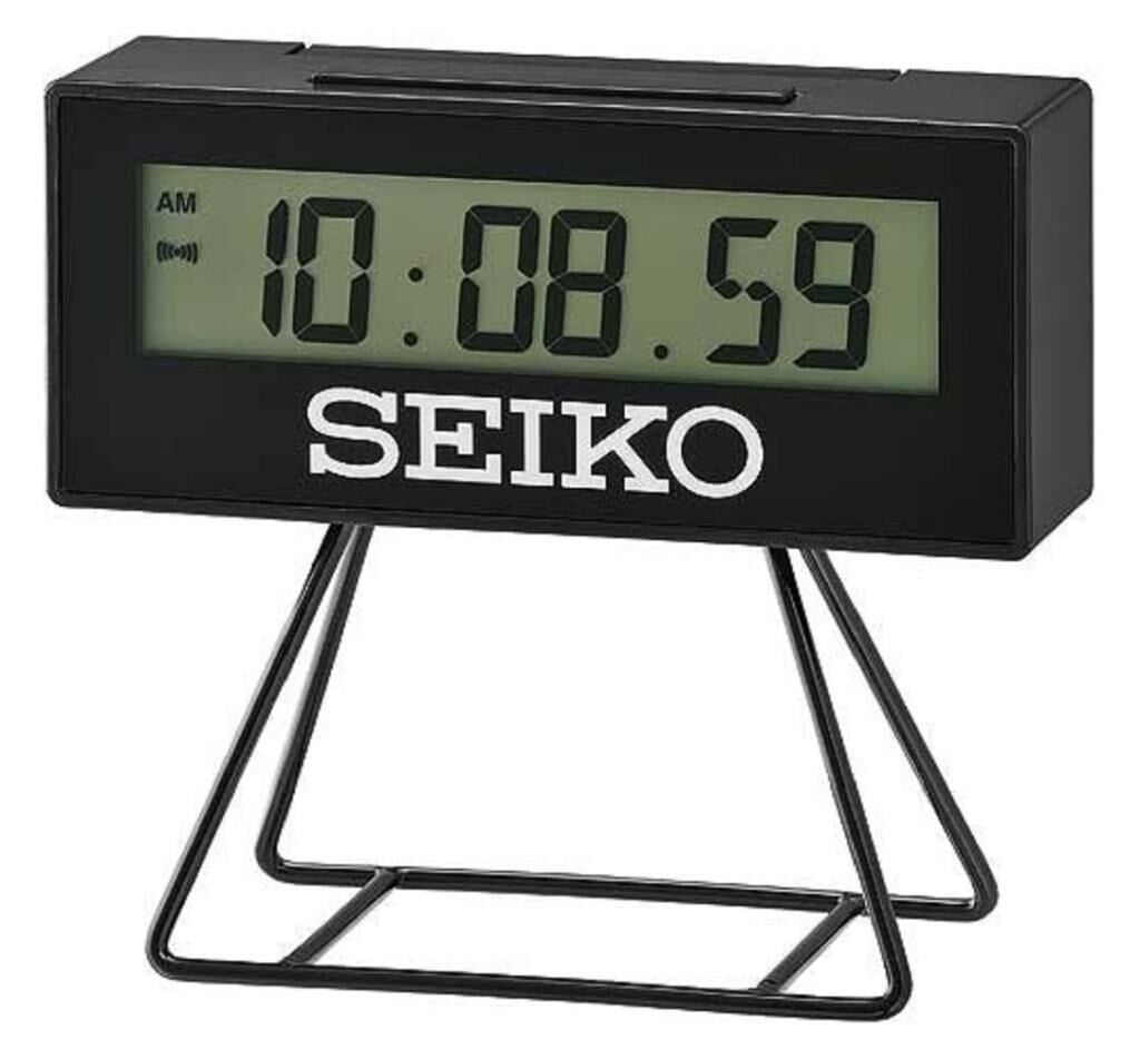 Seiko Clocks Sports Timer QHL092K Kronometre ve Geri sayım sayacı fonksiyonlu Masa Saati