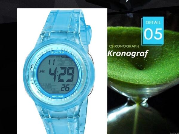 Jaga M762 OEEE-4-DS 7-12 Yaş Alarm Kronometre Aydınlatmalı Dijital Çocuk Kol Saati