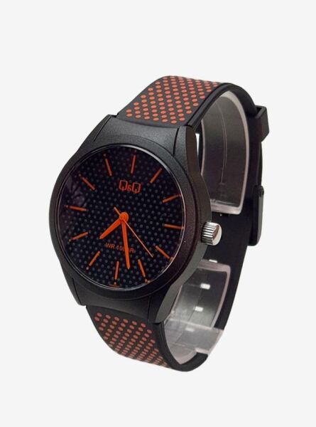 Q&Q VR28J034Y Siyah Renkli Puanlı 10 Atm Su Geçirmez Genç Kol Saati