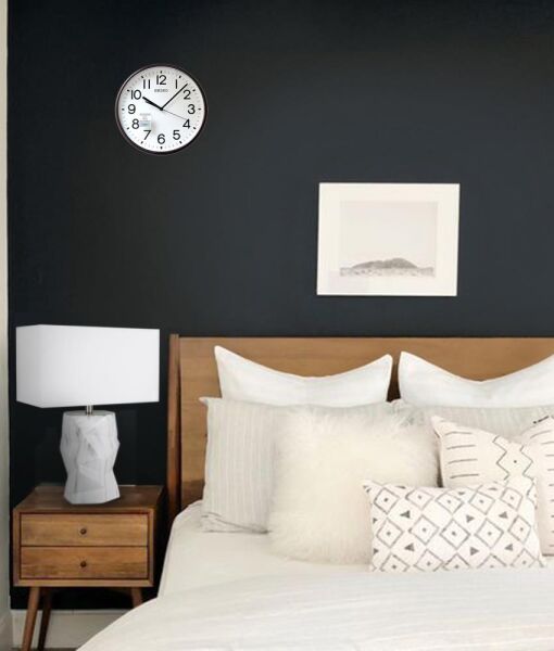 Seiko QXA677B Plastik Kasa Kahverengi Renkli 35 cm Çaplı Modern Dekoratif Sessiz Saniye Mekanizmalı Duvar Saati