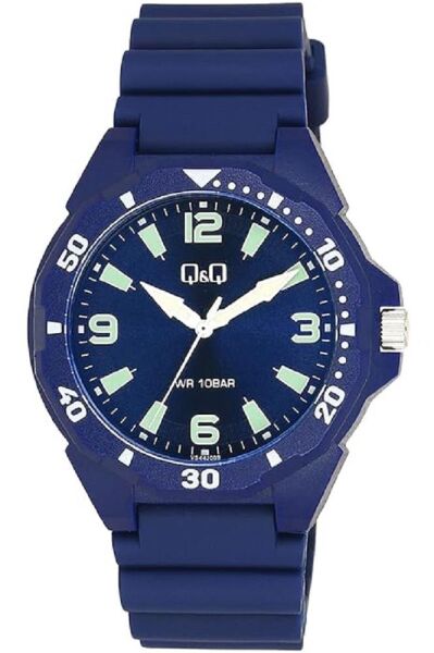 Q&Q VS44J009Y Fosforlu Silikon 10 Bar Su Geçirmez Genç Kol Saati