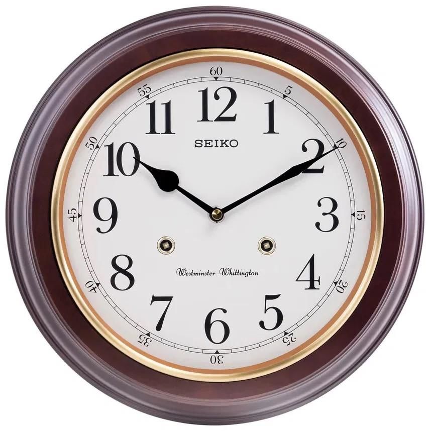 Seiko Clocks QXH202Z Westminster Çanlı Ahsap Kasa Kızılağaç Duvar Saati
