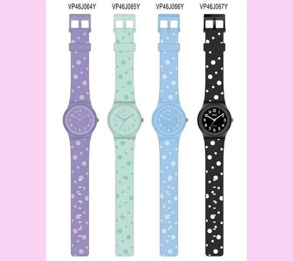 Q&Q VP46J065Y Yeşil Puanlı Silikon 10 Atm Su Geçirmez Çocuk Kol Saati