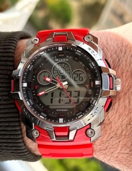 Jaga AD1127-OGGC Alarm Kronometre Aydınlatmalı Genç Çift Kol Saati